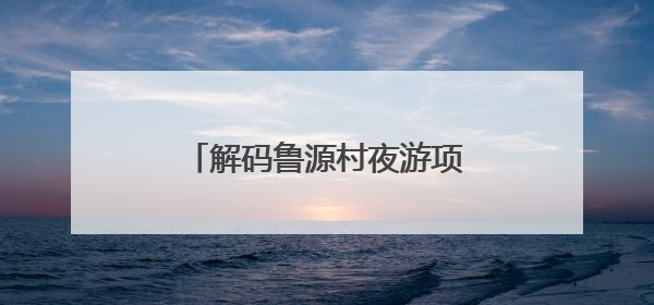 解码鲁源村夜游项目审批服务新范式