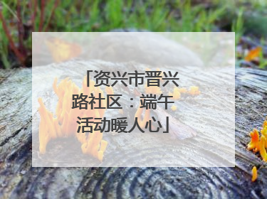 资兴市晋兴路社区：端午活动暖人心