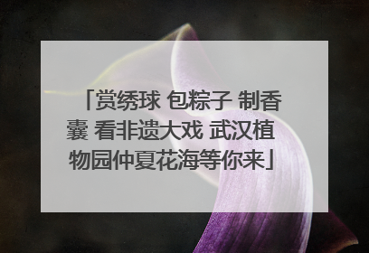 赏绣球 包粽子 制香囊 看非遗大戏 武汉植物园仲夏花海等你来