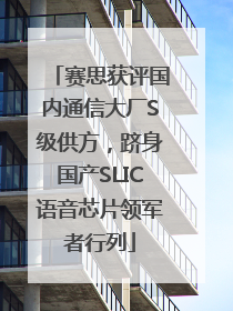 赛思获评国内通信大厂S级供方，跻身国产SLIC语音芯片领军者行列