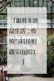 跟着非遗品生活，传统与科技相遇宝山滨江