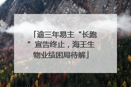 逾三年易主“长跑”宣告终止，海王生物业绩困局待解