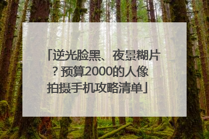 逆光脸黑、夜景糊片？预算2000的人像拍摄手机攻略清单