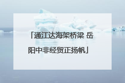 通江达海架桥梁 岳阳中非经贸正扬帆