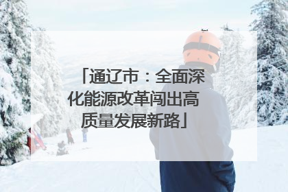 通辽市：全面深化能源改革闯出高质量发展新路