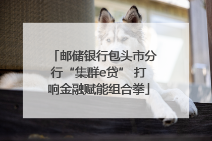 邮储银行包头市分行“集群e贷” 打响金融赋能组合拳