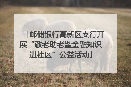 邮储银行高新区支行开展“敬老助老暨金融知识进社区”公益活动