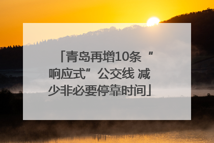 青岛再增10条“响应式”公交线 减少非必要停靠时间