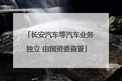 长安汽车等汽车业务独立 由国资委直管