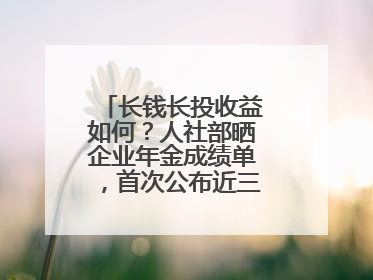 长钱长投收益如何？人社部晒企业年金成绩单，首次公布近三年累计收益率
