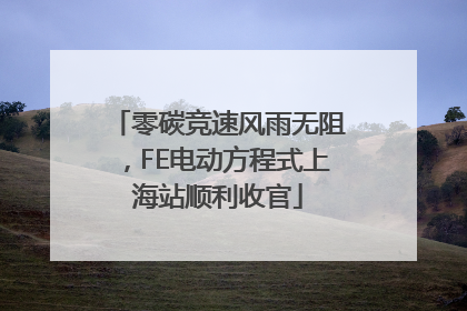 零碳竞速风雨无阻，FE电动方程式上海站顺利收官