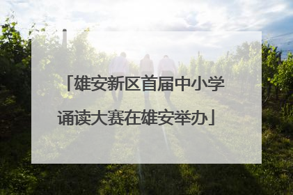 雄安新区首届中小学诵读大赛在雄安举办