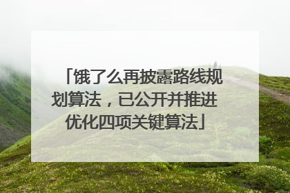 饿了么再披露路线规划算法，已公开并推进优化四项关键算法
