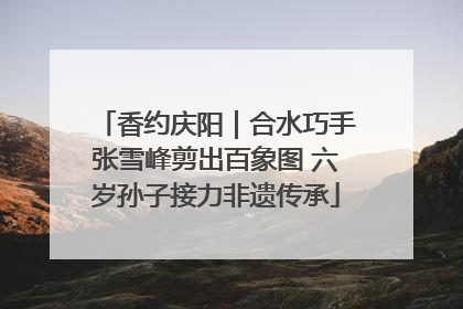 香约庆阳｜合水巧手张雪峰剪出百象图 六岁孙子接力非遗传承