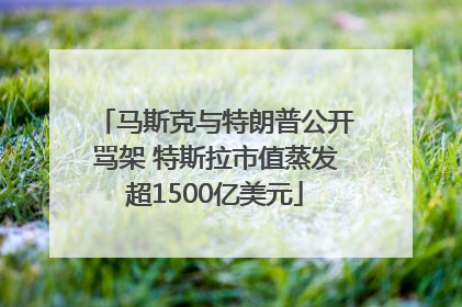 马斯克与特朗普公开骂架 特斯拉市值蒸发超1500亿美元