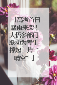 高考首日暴雨来袭！大悟多部门联动为考生撑起一片“晴空”