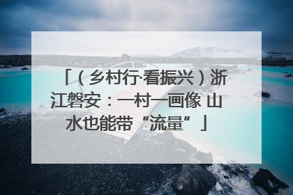 （乡村行·看振兴）浙江磐安：一村一画像 山水也能带“流量”