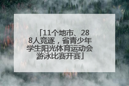 11个地市、288人竞逐，省青少年学生阳光体育运动会游泳比赛开赛