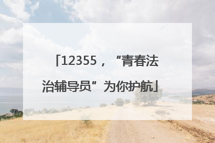 12355，“青春法治辅导员”为你护航