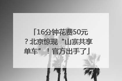 16分钟花费50元？北京惊现“山寨共享单车”！官方出手了