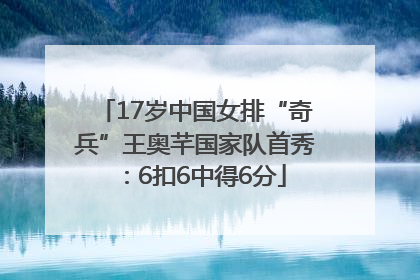 17岁中国女排“奇兵”王奥芊国家队首秀：6扣6中得6分