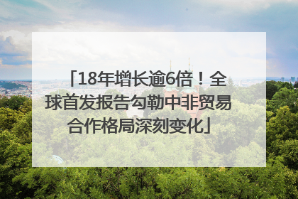 18年增长逾6倍！全球首发报告勾勒中非贸易合作格局深刻变化