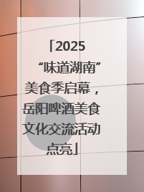 2025 “味道湖南”美食季启幕，岳阳啤酒美食文化交流活动点亮
