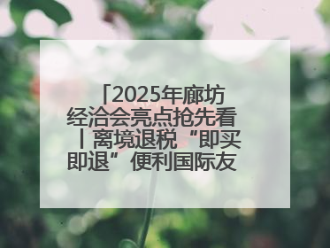 2025年廊坊经洽会亮点抢先看丨离境退税“即买即退”便利国际友人“买买买”