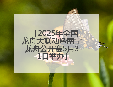 2025年全国龙舟大联动暨南宁龙舟公开赛5月31日举办