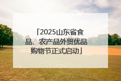 2025山东省食品、农产品外贸优品购物节正式启动