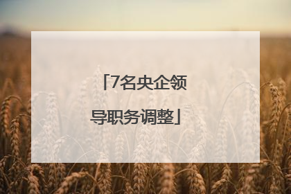 7名央企领导职务调整
