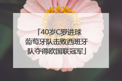 40岁C罗进球 葡萄牙队击败西班牙队夺得欧国联冠军