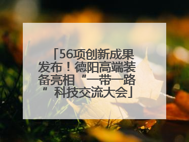 56项创新成果发布！德阳高端装备亮相“一带一路”科技交流大会