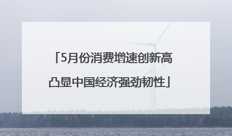 5月份消费增速创新高 凸显中国经济强劲韧性