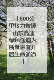 600公里接力救援 山东高速绿色通道为断趾患者开启生命通道