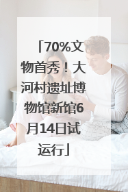 70%文物首秀！大河村遗址博物馆新馆6月14日试运行