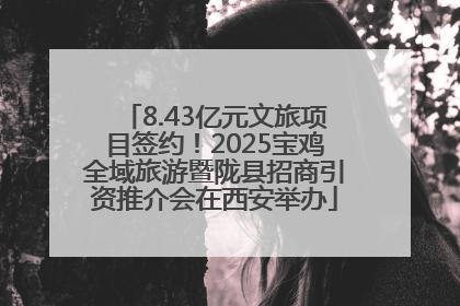 8.43亿元文旅项目签约！2025宝鸡全域旅游暨陇县招商引资推介会在西安举办