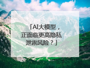AI大模型，正面临更高隐私泄露风险？