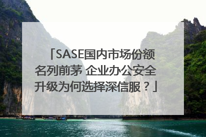 SASE国内市场份额名列前茅 企业办公安全升级为何选择深信服？